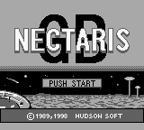 Nectaris GB title screen for GameBoy